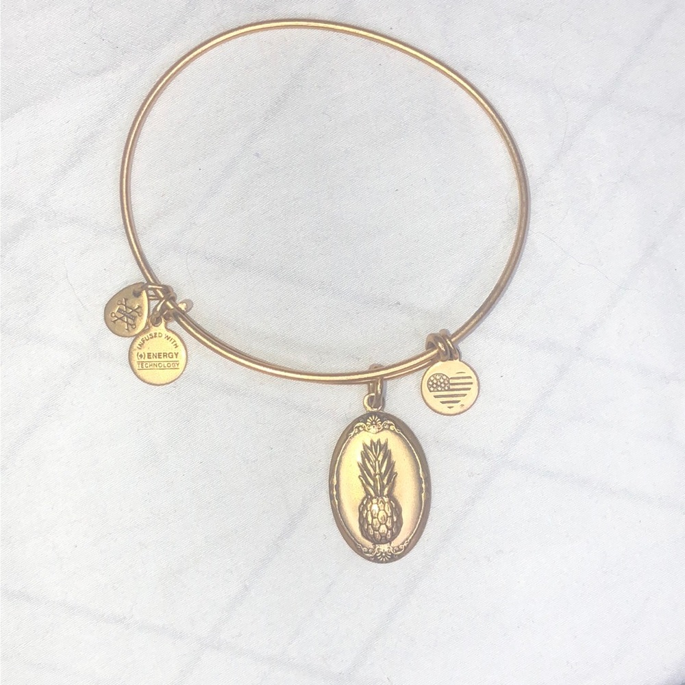 Alex and ani pineapple charm bracelet